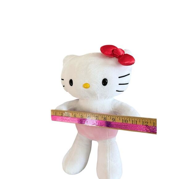 Hello Kitty Sanrio Build a Bear Workshop White 15” Large Plush Toy with Pink Bow - Picture 4 of 11